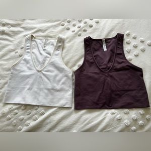 Athleta Aurora Seamless Crop Rib Tank